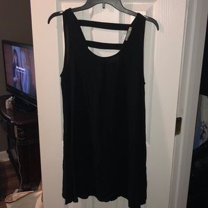 Black mini-dress/long blouse